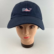 Vineyard Vines USA Flag Whale Logo Cloth Strap Baseball Cap Hat - £15.81 GBP