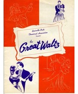 Great Waltz Program &amp; Souvenir Program Louisville Kentucky 1952 Iroquois  - £19.66 GBP