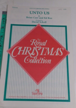 Unto US by brian carr Royal Christmas Vintage Sheet Music 1986 - £7.78 GBP