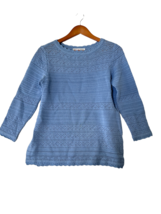 ST. JOHN COLLECTION Womens Sweater Blue Pullover Long Sleeve Size 4 - $33.59