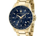 Maserati Men&#39;s Sfida R8873640008 Watch Gold Stainless Steel Quartz Watch... - £159.54 GBP