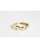 [Jewelry] 2pcs Best Friend Forever Lucky 8 Ring for Two Best Friends - U... - £12.78 GBP