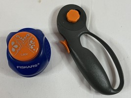 Fiskars 3 in 1 Metal Lace Craft Card Punch Cutter And Fiskars Rotary Cutter - $12.18