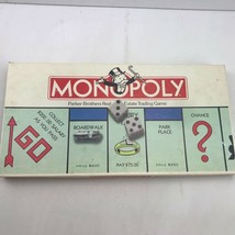 Vintage Parker Brothers Monopoly Real Estate Trading Board Game Family - £20.07 GBP