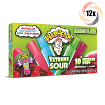 12x Packs Warheads Extreme Sour Assorted Freezer Pops | 10 Pops Per Pack  | 1oz - £27.01 GBP