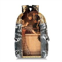 Famous Oil Painting By Gustav Klimt Backpack Der Kuss Kiss Tear Women Rucksack   - £87.83 GBP