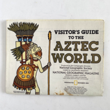 1980 Vintage National Geographic Map Visitor Guide to the Aztec World - £2.75 GBP