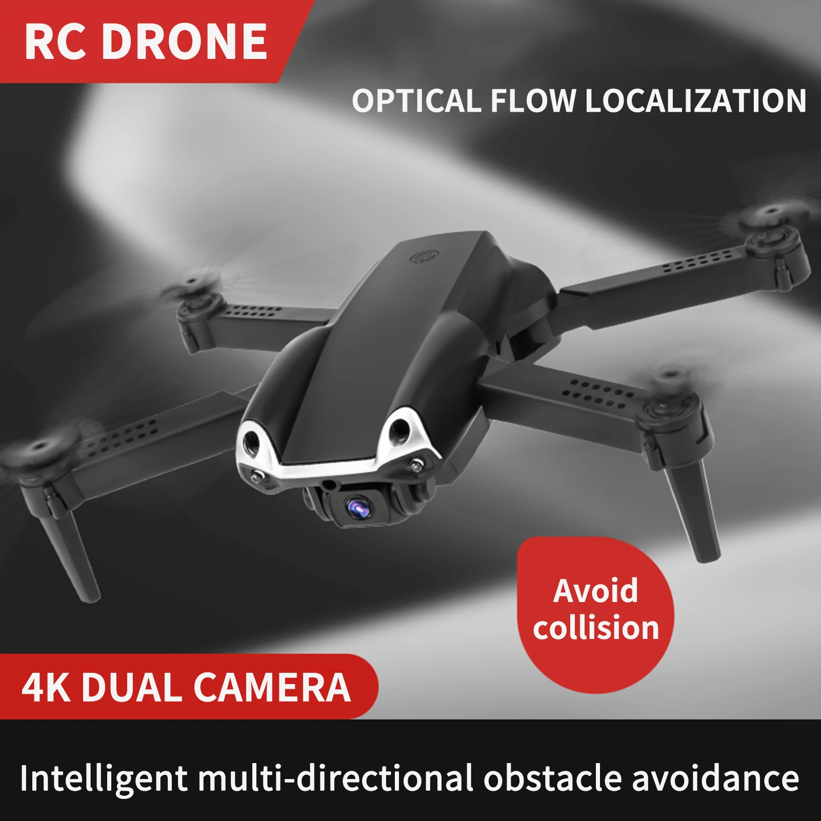 RC Drone with Camera HD Wide Angle 4K RC Quadcopter with Function Obstacle - £36.75 GBP