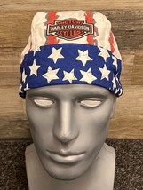 Harley Davidson American Flag Vintage Skull Cap Biker Cap Durag Bar &amp; Shield USA - £20.58 GBP