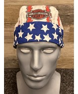 Harley Davidson American Flag Vintage Skull Cap Biker Cap Durag Bar &amp; Sh... - £20.61 GBP