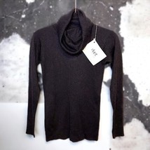 Vtg 1980’s Black Metallic Turtleneck Sweater Cowl Neck Women’s Small New w/Tags - £12.84 GBP