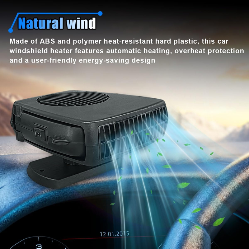 12V 200W Portable Car Heater, Car Windshield Defogger Defroster with 360 Degree  Item image 5