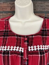 Buffalo Plaid Flannel Pajama Nightgown Medium Long Sleeve Gown Prairie G... - $19.95