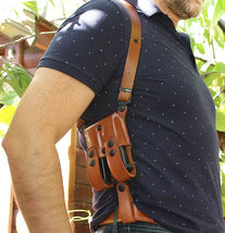 Fits Beretta 92FS Vertec 9mm 4.7”BBL W/Out Rail Leather Shoulder Holster #1002# image 4