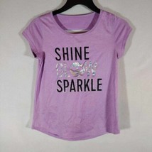 Girls Childrens  L 10/12 Pink/purple T-Shirt Second Grade Graphic 06 - £3.93 GBP