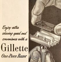 1947 Gillette Aristocrat Razors Blue Blades Advertisement Hygiene Shavin... - €21,41 EUR