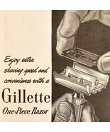 1947 Gillette Aristocrat Razors Blue Blades Advertisement Hygiene Shavin... - €21,30 EUR