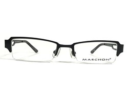 Marchon M221 027 Eyeglasses Frames Black Green Rectangular Half Rim 49-1... - $32.35