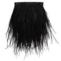 Ostrich Feathers Sewing Fringe Trim Ribbon For Crafts Clothes Accessorie... - £21.17 GBP