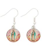 Our Lady of Guadalupe Dangle Earrings, New #AB-075 - $182.66 MXN