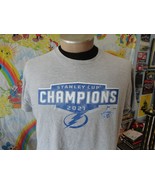 Tampa Bay Lightning 2021 Stanley Cup Champions T Shirt L - $11.28