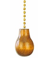 Ceiling Fan Pear shaped WOOD PULL Walnut + 11&quot; brass Chain CRAFTMADE FP-... - $429.15 MXN