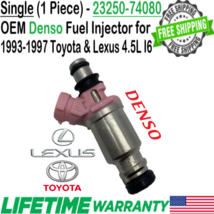 OEM Denso x1 Fuel Injector For 1993-97 Toyota Land Cruiser 4.5L I6 #23250-74080 - $37.61