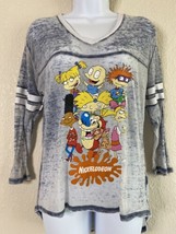Nickelodeon Womens Size M Nicktoons Caracters Lightweight T-Shirt 3/4 Sl... - $7.20