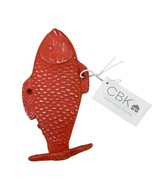 Red Fish Cast Iron Kitchen Bathroom Wall Coat Towel Hook - $14.24