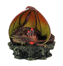 Zeckos Protective Red Dragon Guarding Color Changing LED Crystals Statue - £27.39 GBP