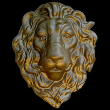 Lion Head wall sculpture plaque backsplash in Bronze Finish - £22.57 GBP