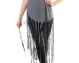 WILDFOX Womens Tank Top Coconut Fringed Dirty Black Grey Size XS - £43.69 GBP
