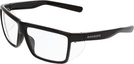 Durable Black Frame Safety Glasses with Clear Lens and Detachable Side S... - $21.73