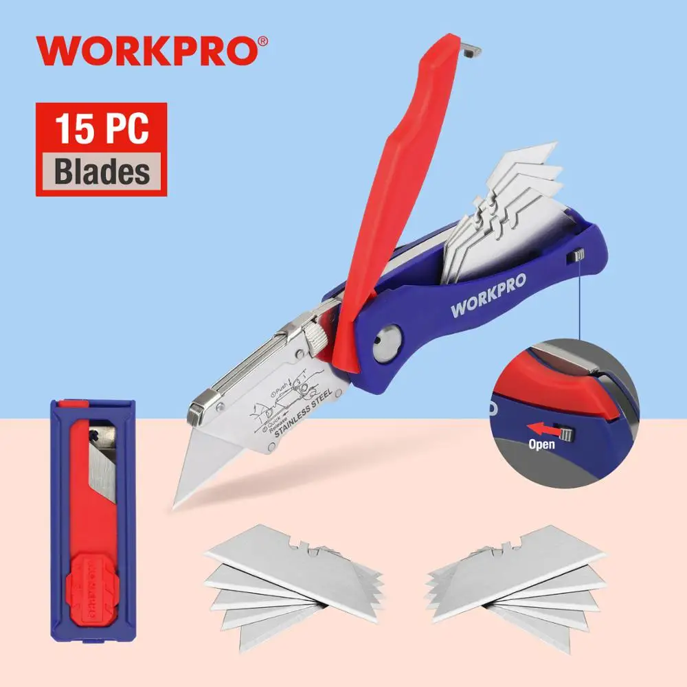 WORKPRO Folding  With 15 Blades Heavy Duty Stainless Steel Utility  Elec... - £216.52 GBP