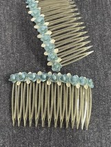 Pair handmade ”Nautical” hair combs adorned with shells vintage jewelry - £4.69 GBP