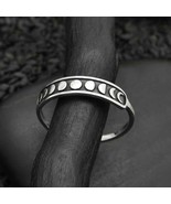 Artisan Sterling Silver Moon Phases Band Stacking Ring - $637.30 MXN Artisan Sterling Silver Moon Phases Band Stacking Ring - $637.30 MXN
