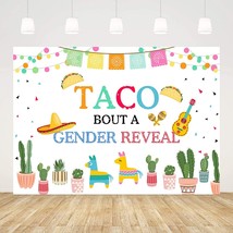 7X5Ft Taco Bout A Gender Reveal Backdrop Baby Gender Reveal Party Supplies Cactu - £30.04 GBP