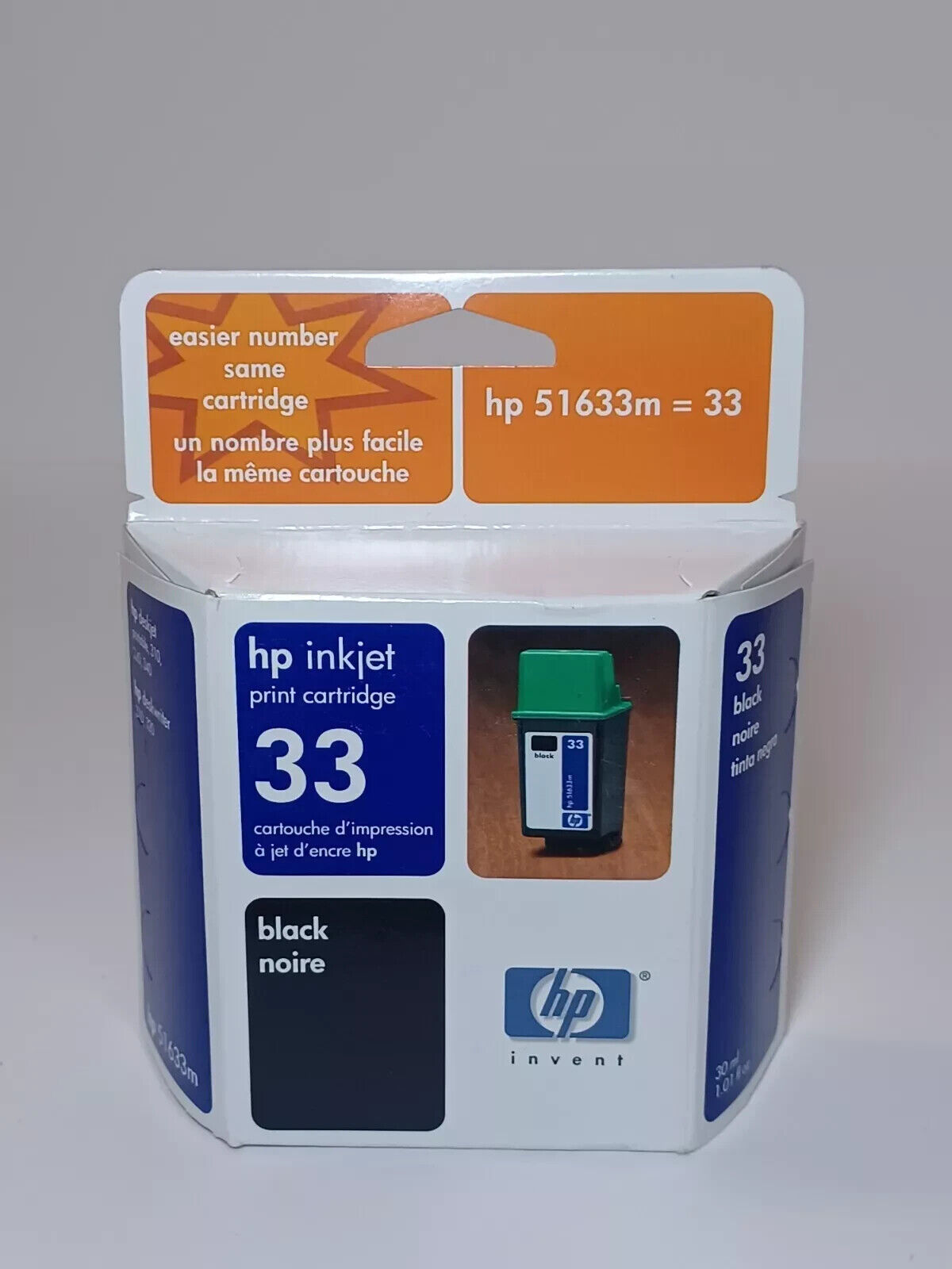 HP Inkjet 33 BLACK Ink Print Cartridge Genuine HP New in Package Exp 08/... - $8.59