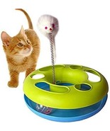 Cat Toy Mouse and Ball  Sturdy Base with a Plush Mouse and Rolling Ball - £7.76 GBP