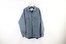 Vintage 90s Streetwear Mens Large Distressed Lined Flannel Button Shirt Jacket - £47.44 GBP