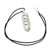 Opalite Necklace, Spiral Wrapped Crystal Necklace For Healing, Meditatio... - £7.86 GBP