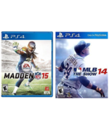 (Lot of 2) MLB 14: The Show, Madden NFL 15  (Sony PlayStation 4, 2014) - £9.40 GBP