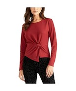 MSRP $59 Rachel Roy Womens Val Knot Front Long Sleeve Top Size Medium - $198.20 MXN