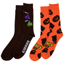 Hershey&#39;s Kisses and Reese&#39;s Cups Spooky 2-Pairs of Crew Socks Multi-Color - £10.37 GBP