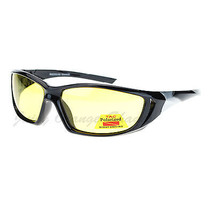 Polarisiert Gelb Linse Sonnenbrille Umwickeln Sportlich Biker UV400 - £10.43 GBP