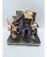Halloween Lighted Haunted Mansion Spooky Sounds Music House Village Scar... - $27.14 CAD