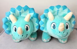 2 Disney Triceratops Dinosaur Plush Stuffed Animal Kingdom Dinoland Set of Twins - £15.97 GBP