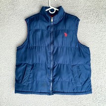 US Polo Assn Vest Adults Extra Large Navy Blue Red Insulated Full Zip 105600Q8 - £17.92 GBP