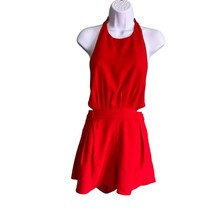 DO + BE Size Small Red Cut Out Halter Open Back Romper - £12.66 GBP
