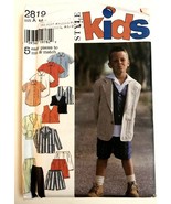 Vtg 1996 Style Kids 5 Piece Shirt Vest Coat Shorts Pants Pattern Size A ... - $202.23 MXN